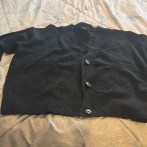 Women's Classic Black Cardigan Sweater